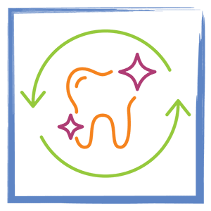 Restorative dentistry icon for pediatric dentistry services