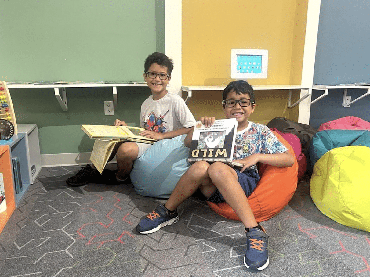 Brothers having fun in the office
